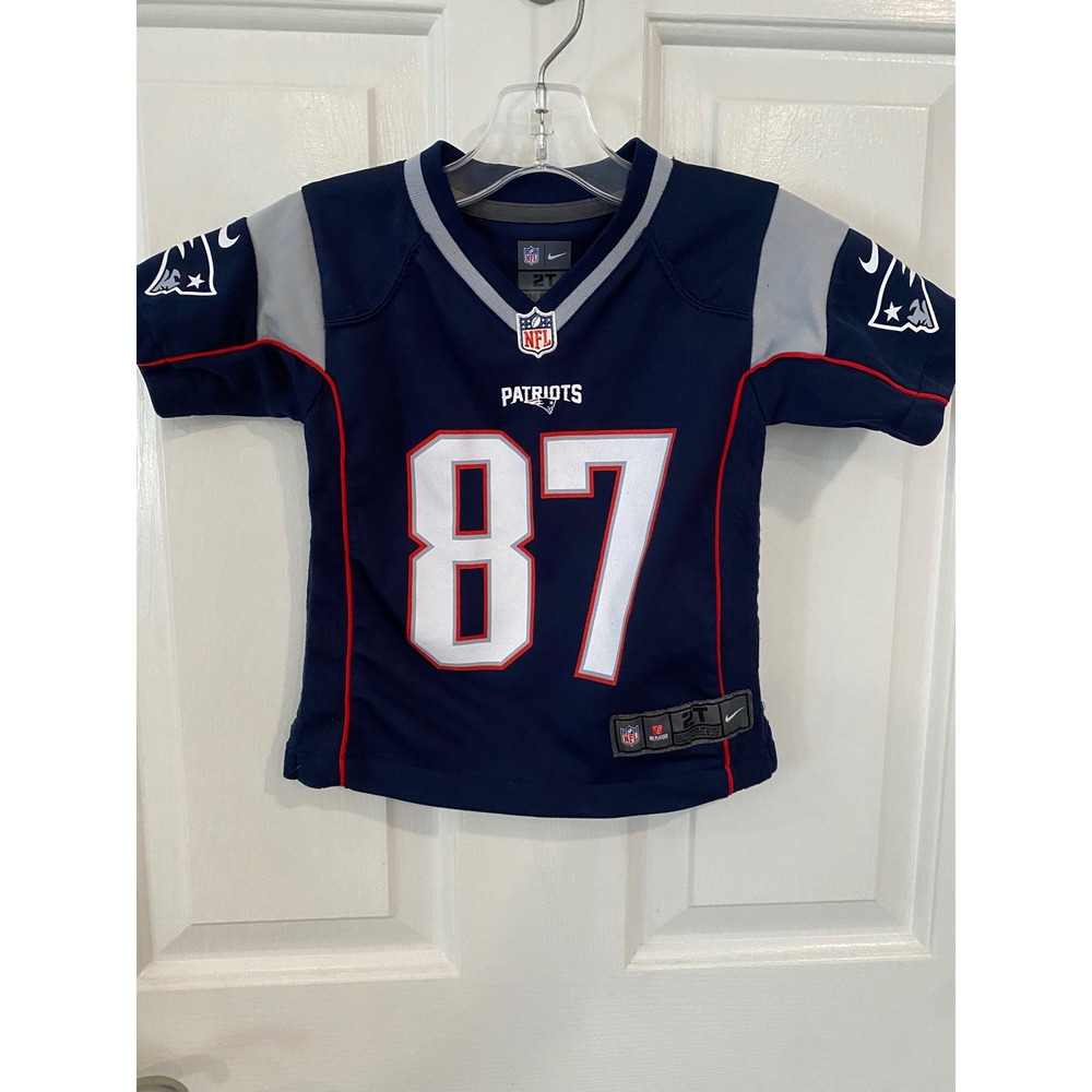 Nike On Field Size 2T NFL New England Patriots 87 Rob Gronkowski Navy Jersey